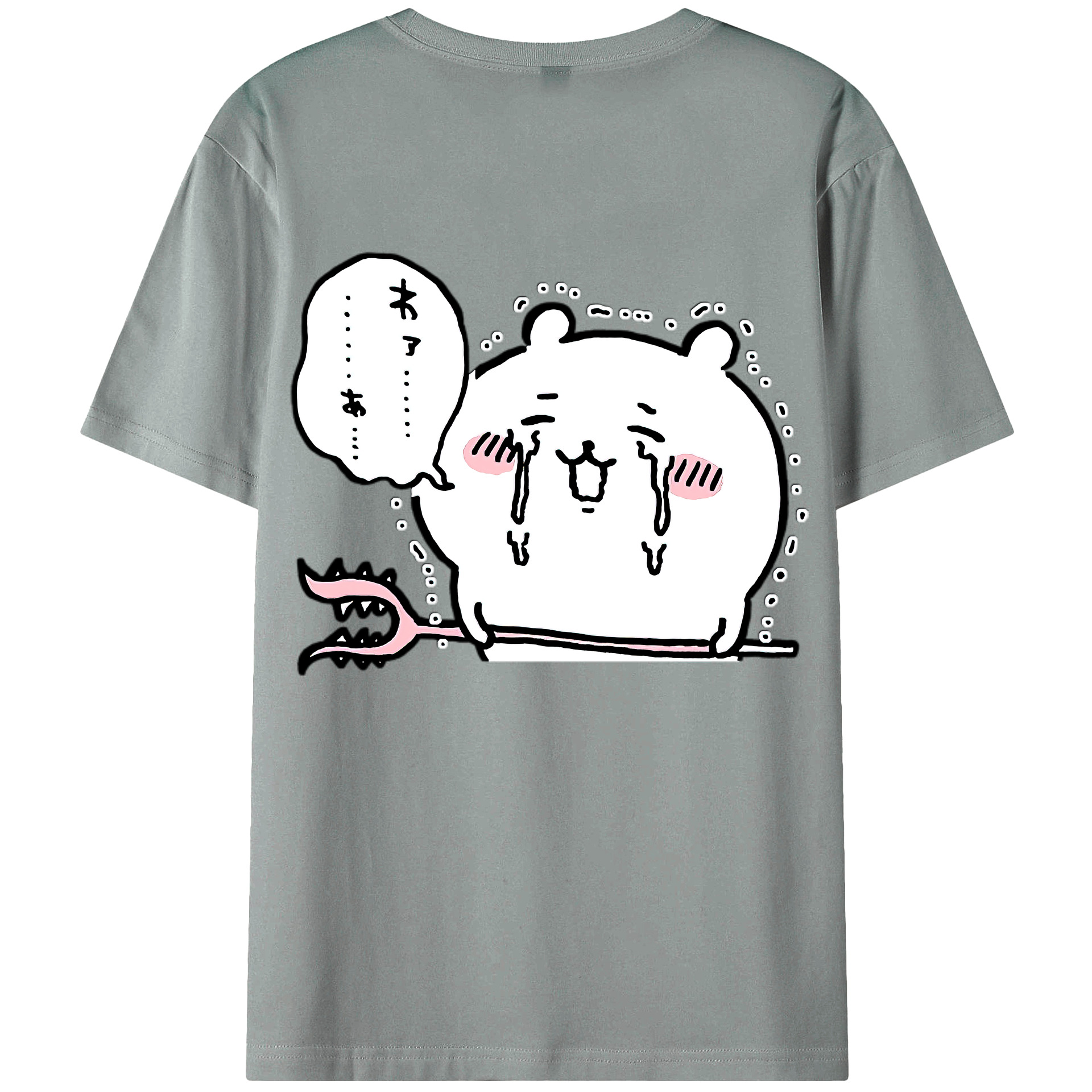 （画像用） ちいかわ ちいかわ Chii-kawa chiikawa 綿100％ メンズ半袖Tシャツ（バックプリント） 通気性